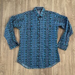 Vintage Silver Canyon western wear men’s long sleeve button down sz 16/33